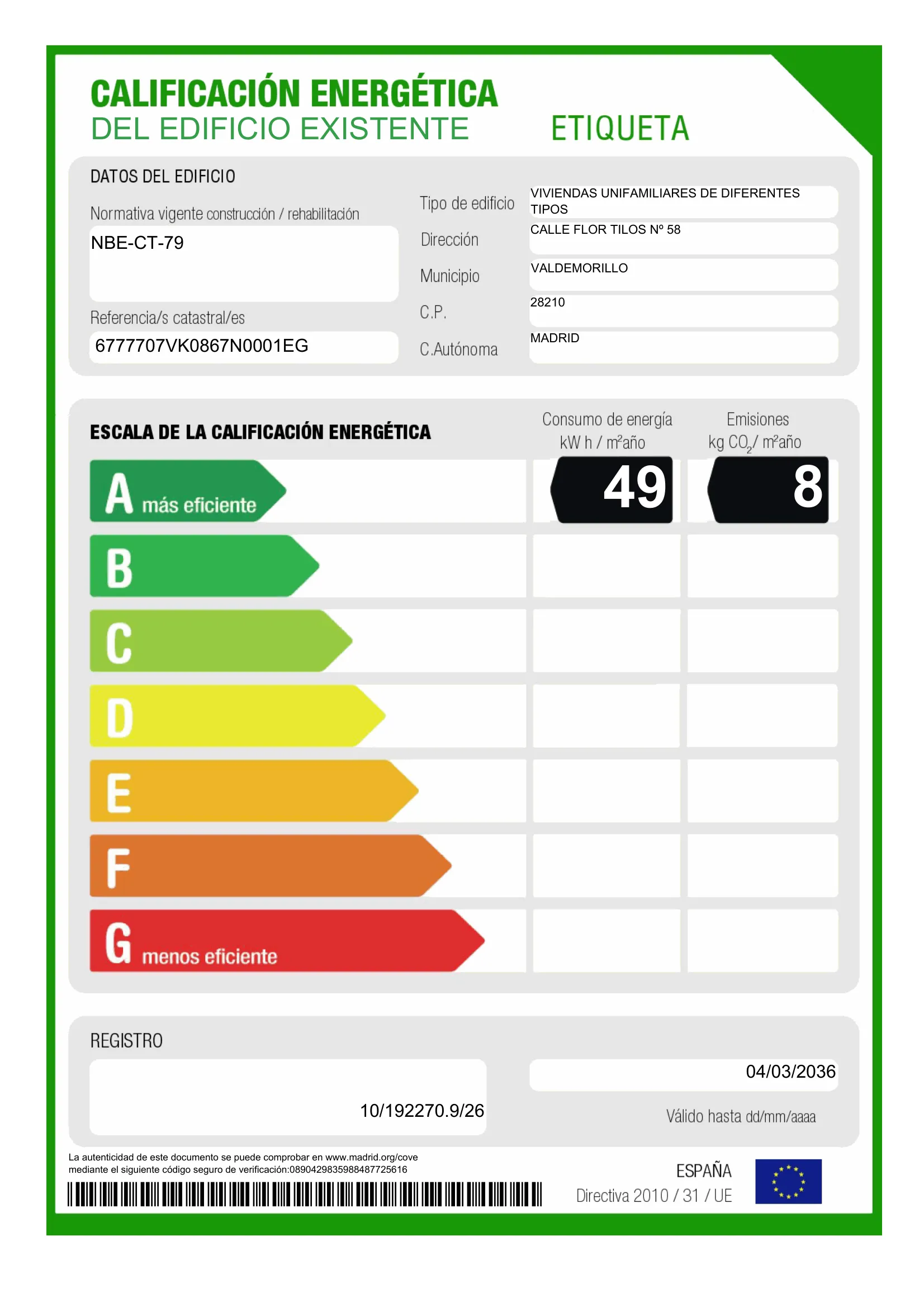 Certificado energético